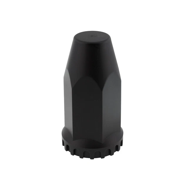 Black 33Mm X 2 3/4" Thread-On Nut Cover Wuith Flange