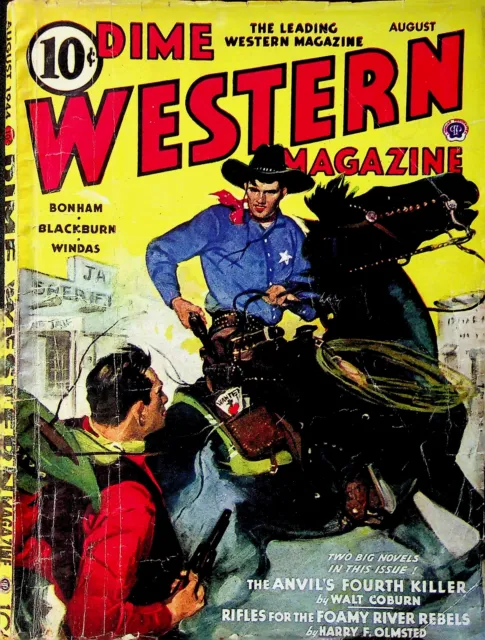Dime Western Magazine Pulp Aug 1944 Vol. 39 #4 GD/VG 3.0
