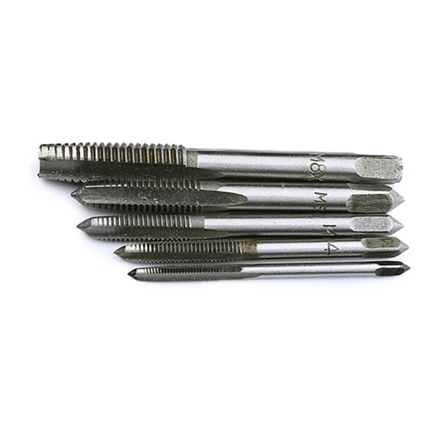 5 Pcs High Carbon Steel Machine Screw Plug Tap High Steel Taper Plug and Bottom