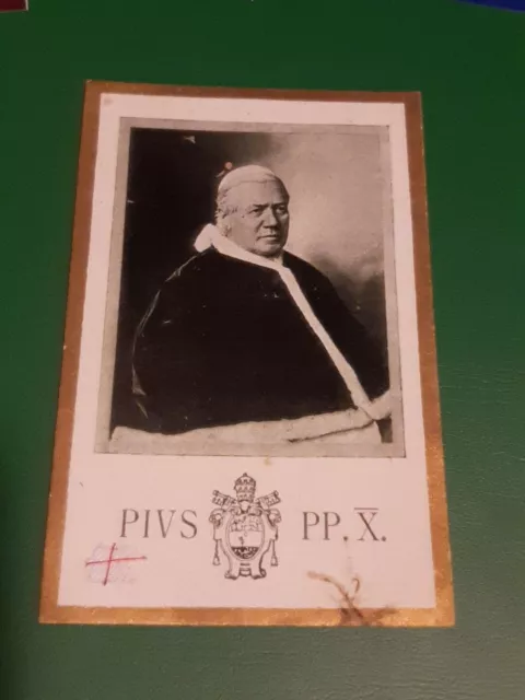 santino holy card Reliquia Relic Papa Pio X .......bello!