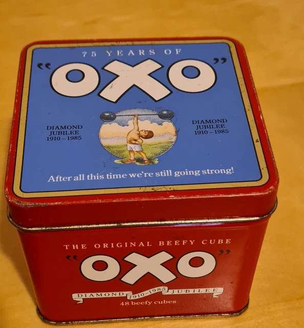 OXO CUBE COLLECTABLE Tin 75 Years Diamond Jubilee 1910 - 1985 FREE ...