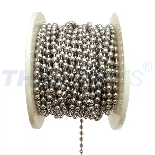 Cadena esférica de 25 m 6,0 mm rodillo sin fin plata