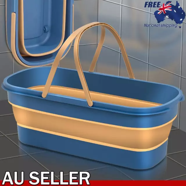 Flat Mop Cleaning Bucket Foldable Car Wash Bucket with Handle for House Cleaning