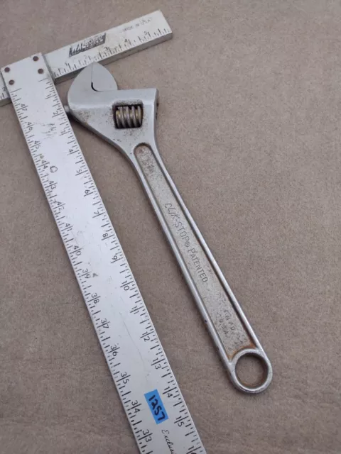 Proto USA 15" Adjustable Wrench Clik Stop 715L Chrome Forged Tools Made Crescent