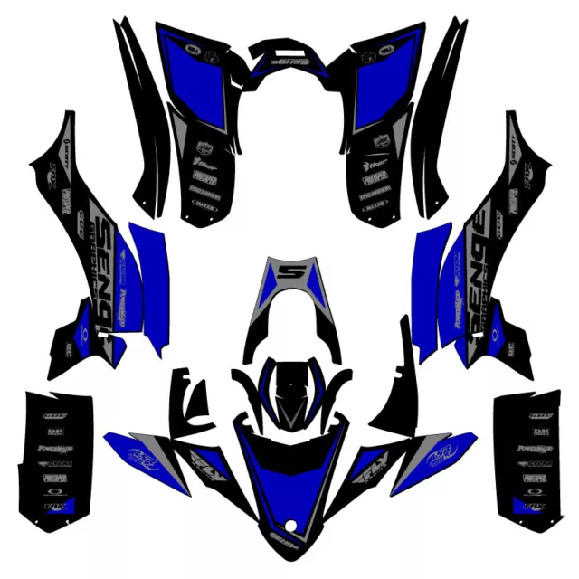 2017-2021 YFZ 50 BINARY Blue Senge Graphics Kit Compatible with Yamaha