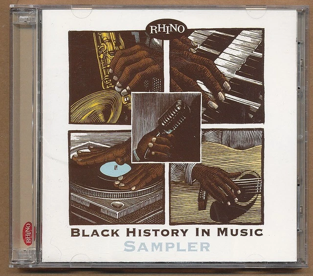 RHINO RECORDS Black History in Music RARE promo 2 CD sampler '98 20.