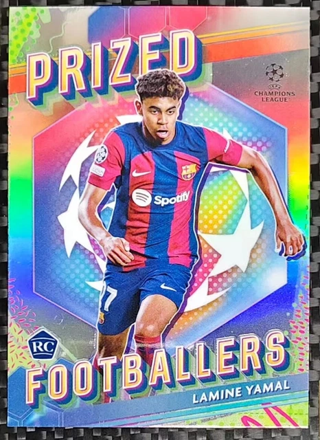 LAMINE YAMAL 2024 Topps Finest UEFA Prized Footballers Silver RC #PF-8