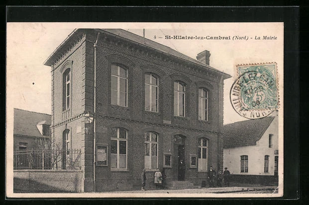 CPA St-Hilaire-lez-Cambrai, La Mairie 1908