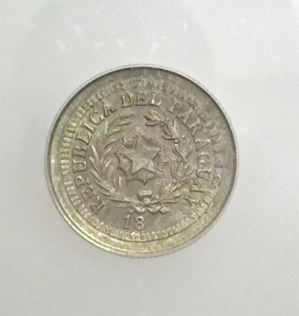 Paraguay 18Xx Silver 5C On Argentina 10C Icg Ms65 Km#26 Paraguay Pattern Die*
