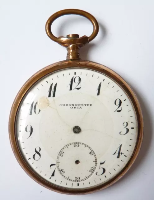 Montre de gousset poche CHRONOMÈTRE ORIA pocket watch ancien