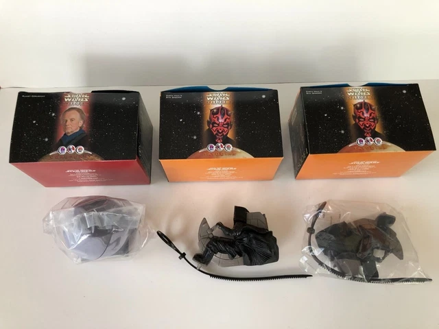 Star Wars Taco Bell/KFC/Pizza Hut lot of 3 boxed toys, 1 without bag - 1999