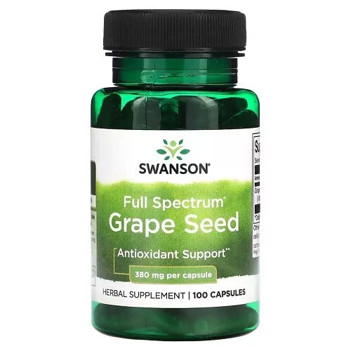Grape Seed Extract Capsules 380mg x100 | Pure Antioxidant Skin Health Heart