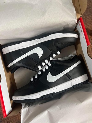 NIKE DUNK LOW Black White âOff Noir Panda Two Toneâ GS Â£50.00 - PicClick UK