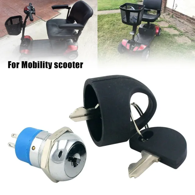 Pièce de Rechange Mobility-Scooter Start Sur/Off Ignition-Switch 2-Keys for