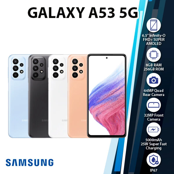 SAMSUNG GALAXY A53 5G 8GB+256GB Dual SIM Android Mobile Phone (New ...
