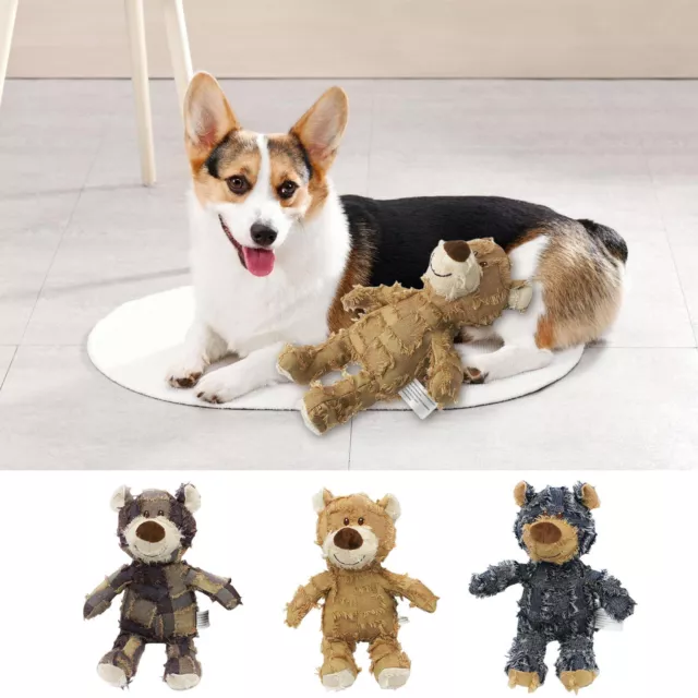 Dog Squeaky Toys Durable Plush Bear Chewing Toy for Puppy Large Small Dogs Pets