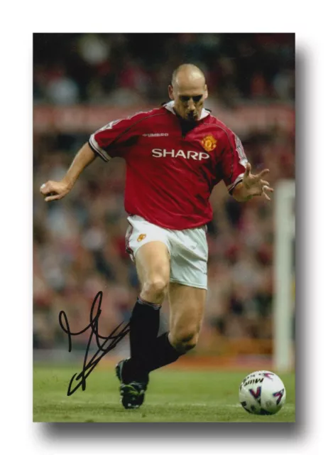 JAAP STAM HAND SIGNED 12x8 PHOTO - MANCHESTER UNITED.