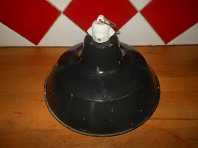 Suspension Industriel Vintage Avec Abat-Jour - Lampe Atelier Loft Design Rétro - Neuf