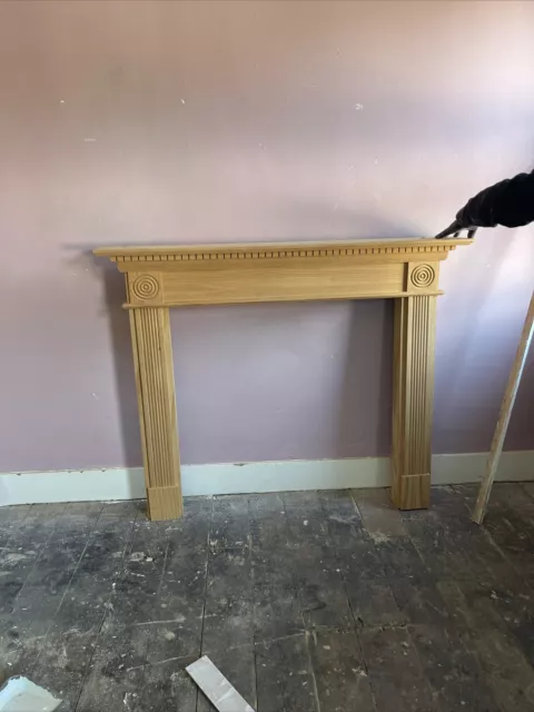 Antique Georgian Style Pine Wooden Fireplace Surround