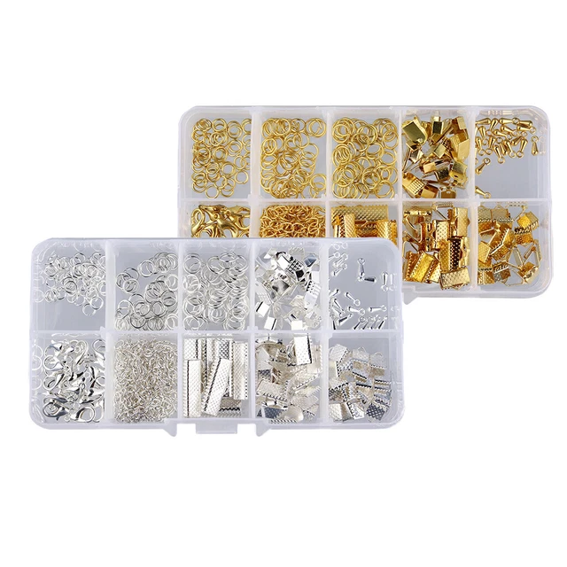 2 Set Fabrication De Bijoux Starter Kit Boucle D'oreille Bracelet Collier DIY Or