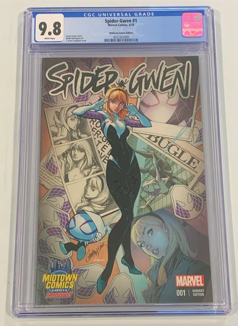 Spider-Gwen #1 Cgc 9.8 J Scott Campbell Midtown Excl Variant 2015 First Series !
