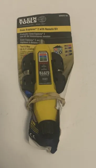 Klein Tools VDV512-101 Coax Explorer 2 Map Up To 4 Cables Color Coded