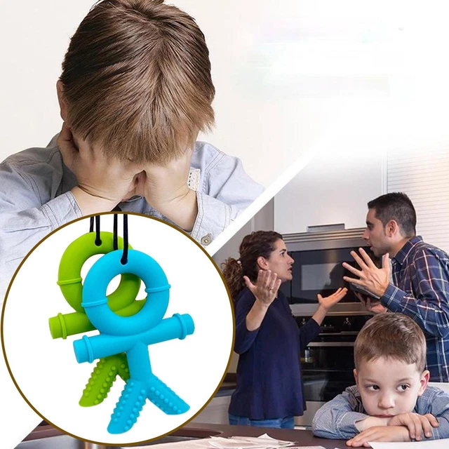 FITULABO Collana Sensoriale da Mordere, 5 Pezzi Giochi Masticabili in Silicone per Bambini Autistici, Sollievo da Ansia, Terapia Orale Motoria, Autismo ADHD SPD (Forma di Piuma