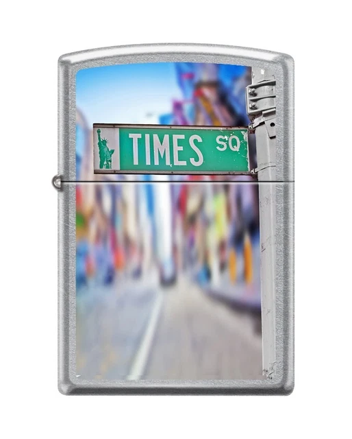 Zippo 9008, New York City-Times Square Design, Street Chrome Finish Lighter