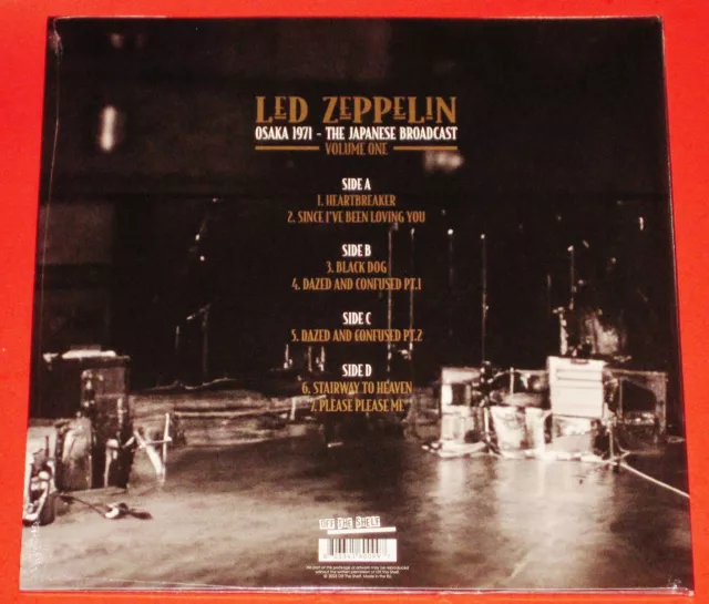 Led Zeppelin: Osaka 1971 Japanese Broadcast - Volume One 2 LP Clear Vinyl EU NEW 2