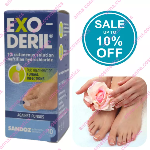 Exoderil 1% 10 ml Foot Cream Anti Fungus Nail Treatment Antibacterial Solution