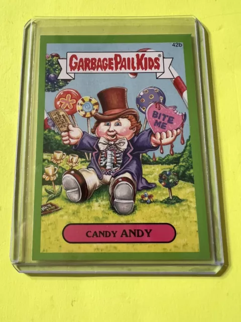Garbage Pail Kids - Green Border Candy Andy #42B - GPK Topps 2015 - Willy Wonka Garbage Pail Kids - Green Border Candy Andy #42B - GPK Topps 2015 - Willy Wonka