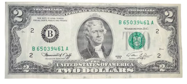 2 Dollars 1976 - Usa Stati Uniti D'america - World Paper Money 461 -