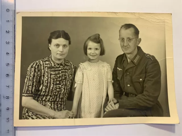 Soldier Wehrmacht, family photo, June 1944, Flensburg, photo Hannemann, World War II