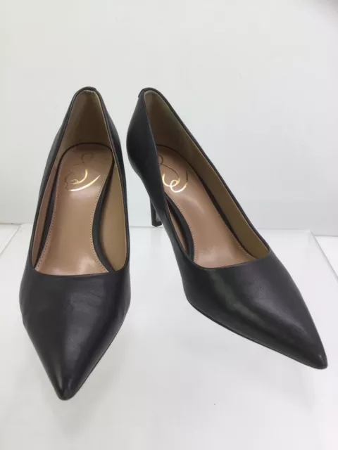 Sam Edelman Black Leather Point Toe Pumps 7.5