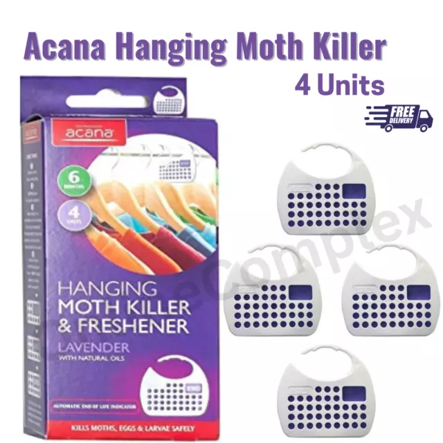 ACANA Moth Hanging Proofer Killer Repellent Wardrobe Freshener Fabric Lavender