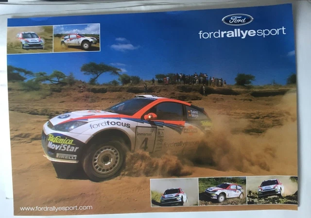 AFFICHE POSTER FORD Focus Sainz Mcrae Safari Rally 2002 Wrc Rallye ...