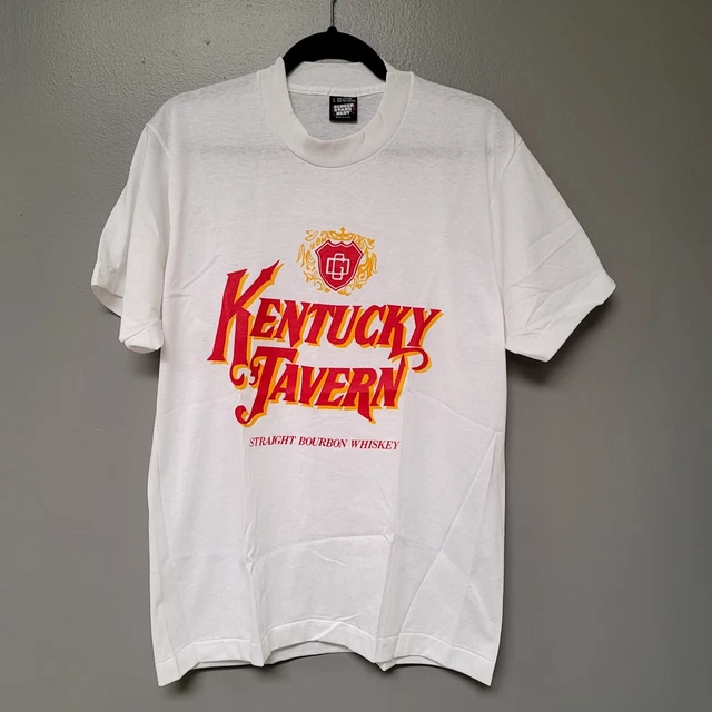 Vintage Single Stitch Kentucky Tavern Whiskey Made In USA Size Large Shirt