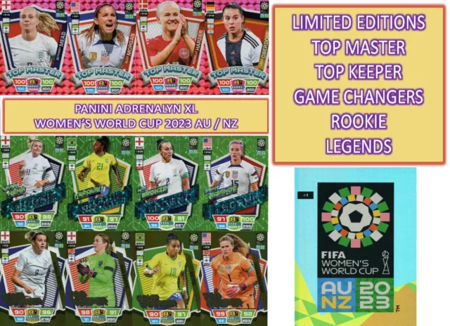 Panini Adrenalyn XL FIFA  Womens World Cup AU NZ 2023 TOP MASTER LIMITED EDITION