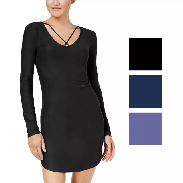 Planet Gold Juniors' Strap-Detailed Soft Bodycon Dress