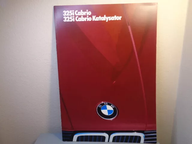 Vintage Bmw 325I Cabrio Sales Brochure Mint Condition