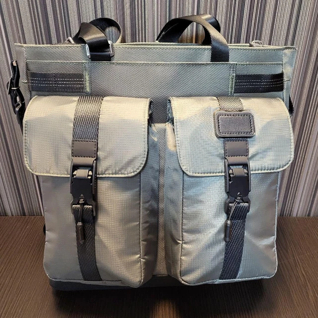 TUMI Alpha Bravo Liaison Travel Tote Bag Nylon Olive Green 38x35.5x8.5cm Used