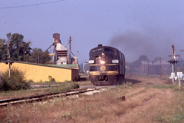 ORIGINAL '71 RAILROAD SLIDE SCL SEABOARD COAST LINE 563 Kankakee ILLINOIS Amtrak