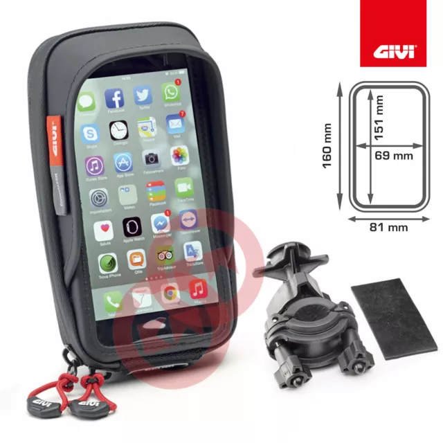 Givi S957B Porta Gps-Smartphone Compatibile Samsung Galaxy S5 S6 S7 Note 4 Edge