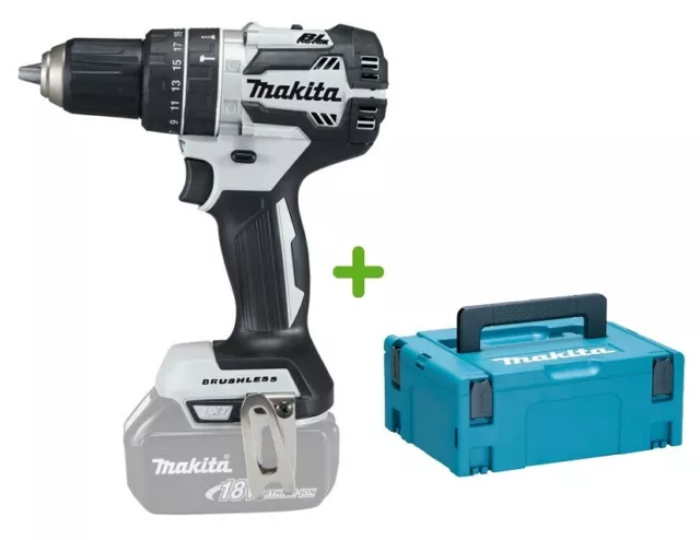 Makita DHP484Z 18V Akku-Schlagbohrschrauber DHP484 White Edition weiss Makpac 2