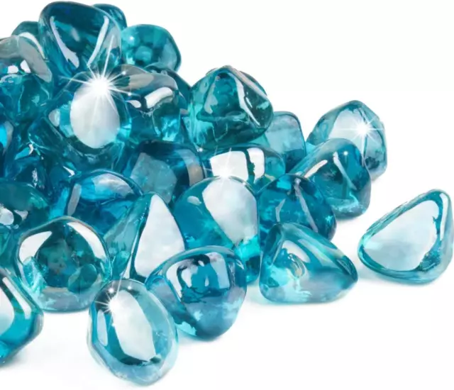 Diamantes de vidrio de fuego GASPRO 10 libras 1 pulgada, rocas de vidrio de pozo de fuego para chimenea de gas