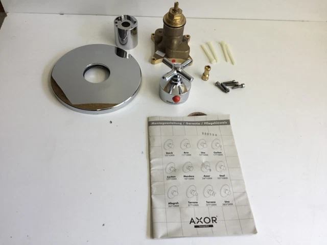 Hansgrohe Axor Terrano Termostato Set Prefabbricato Cromo, Etermostato Effettuosa UP, 37715000