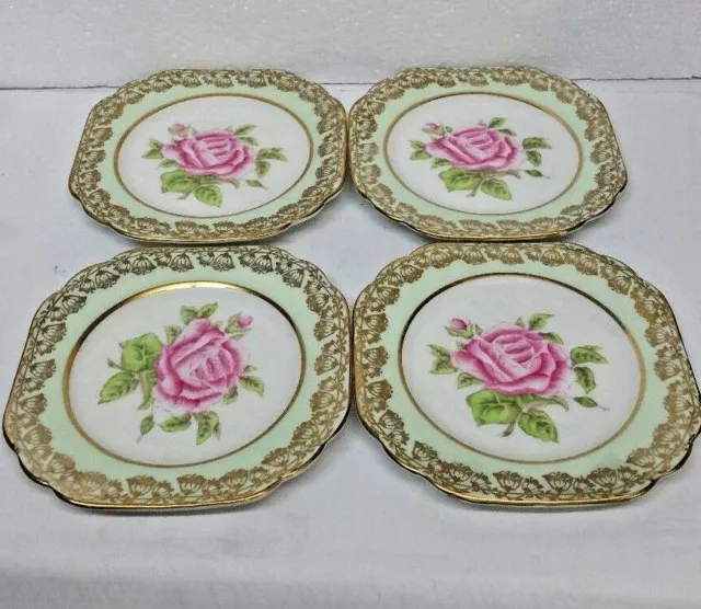 SET OF 15 PIECES STANLEY FINE BONE CHINA ENGLAND # 224/4 V Roses & Gold Trim NEW 2