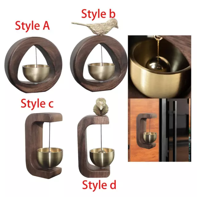 Shopkeepers Bell for Door Opening Wood Doorbell for Backyard Garden Room