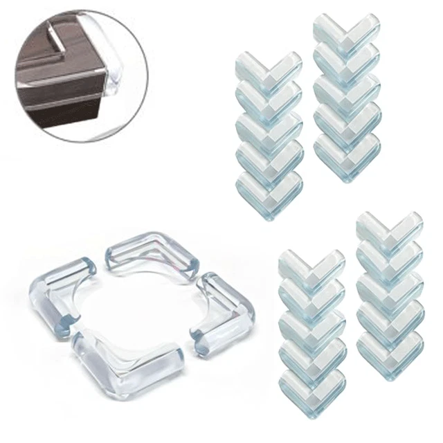 Paraspigoli Per Bambini In Gomma Trasparente - 20 Pezzi Con Adesivo Forte Per Sicurezza Casa