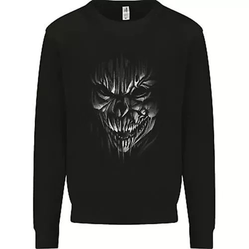 Demon Skull Devil Satan Grim Reaper Gothic Mens Sweatshirt Jumper